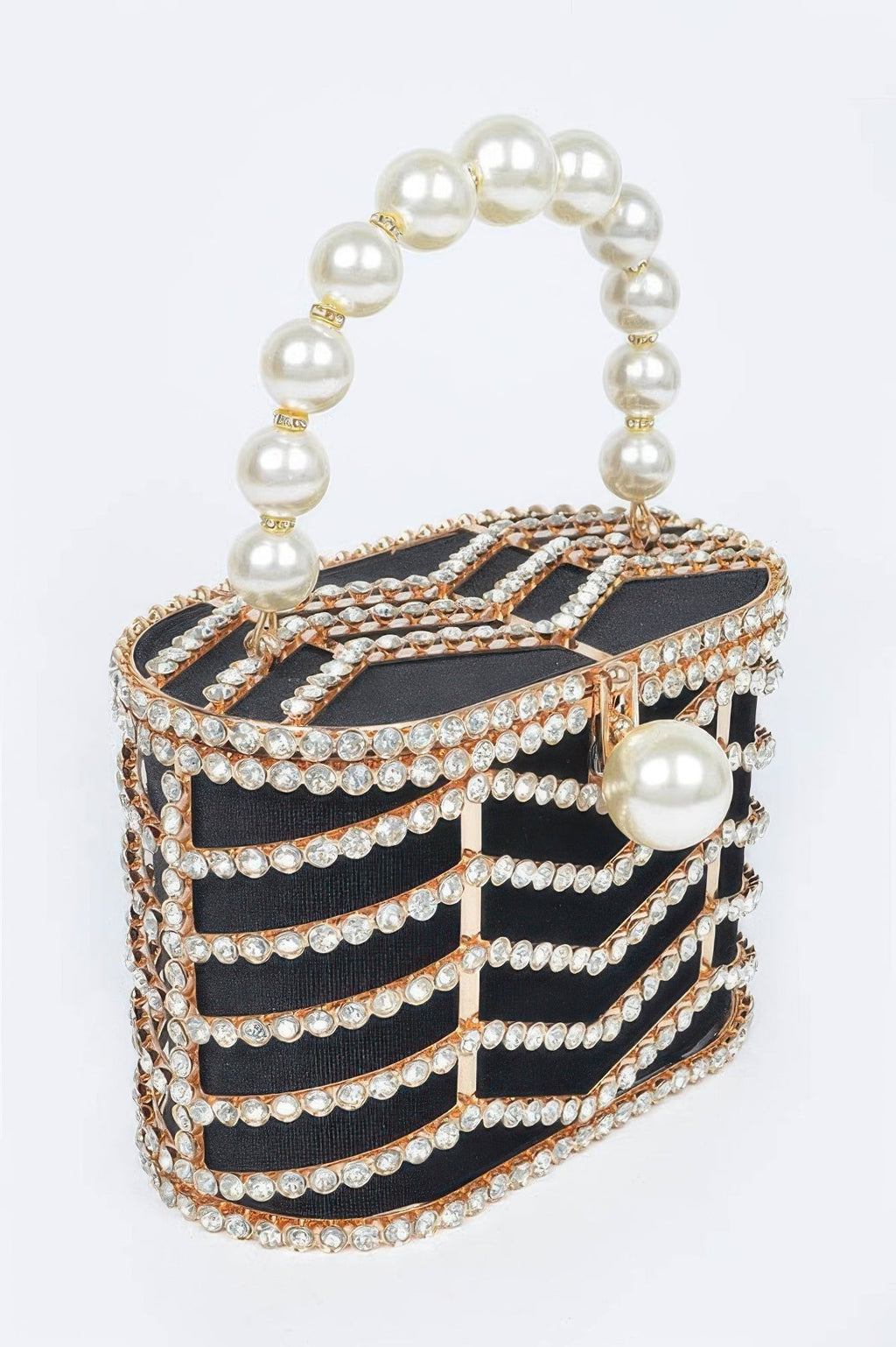 Rhinestone Metal Frame Clutch OyeraCharisma