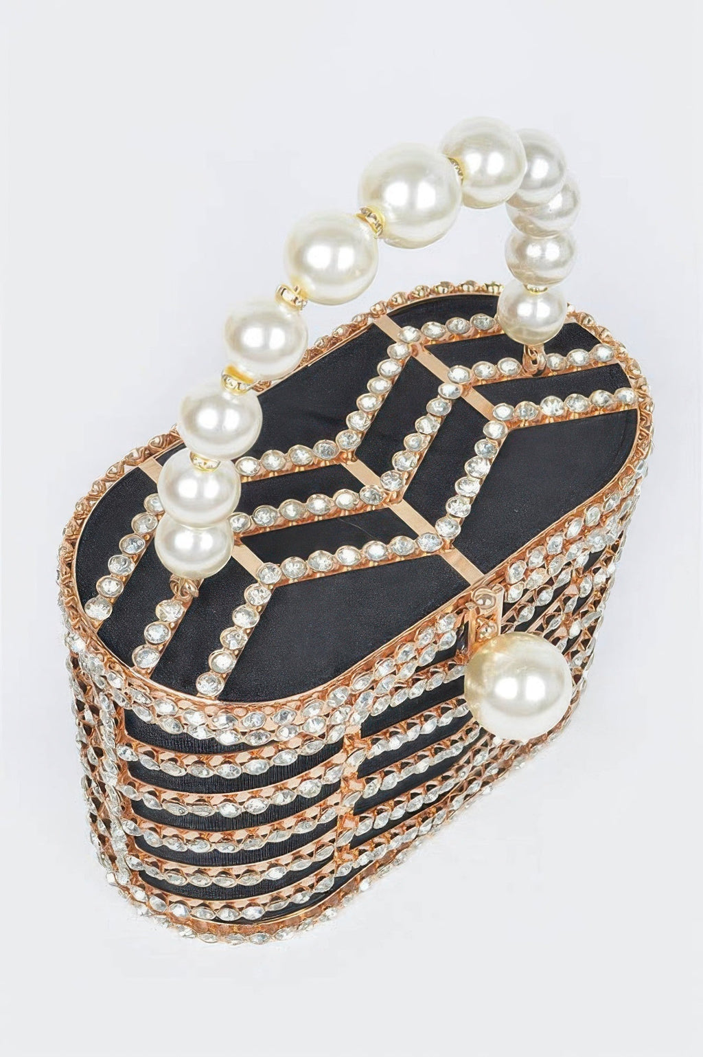 Rhinestone Metal Frame Clutch OyeraCharisma