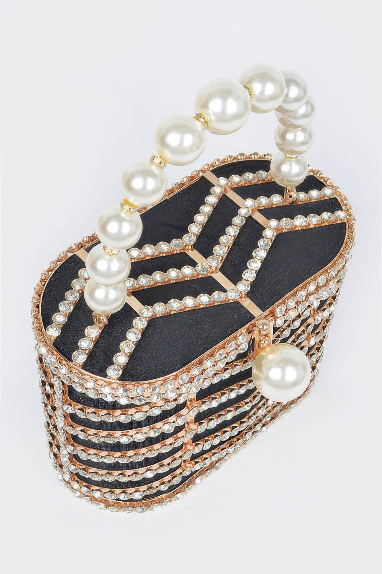 Rhinestone Metal Frame Clutch OyeraCharisma