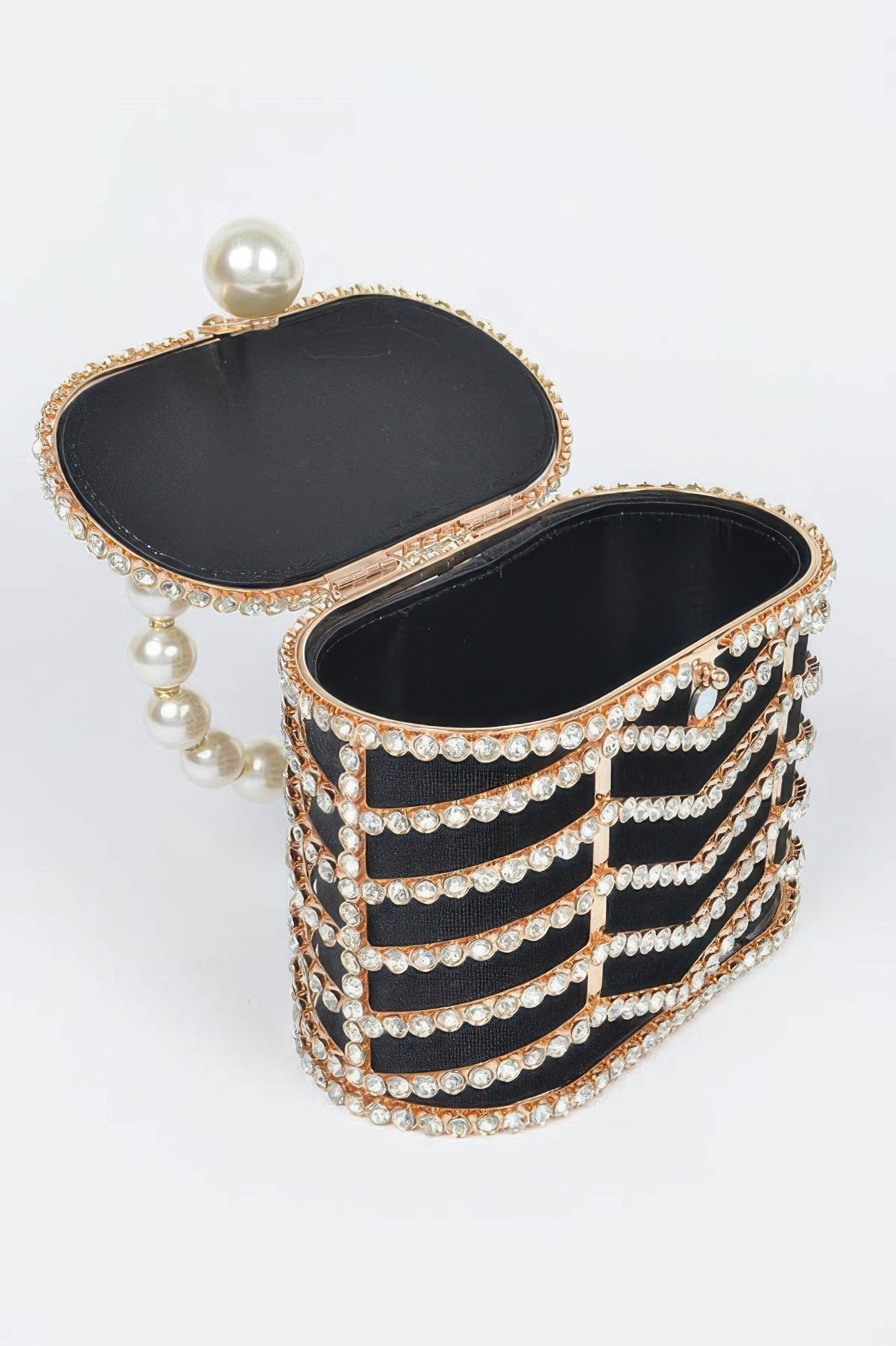 Rhinestone Metal Frame Clutch OyeraCharisma