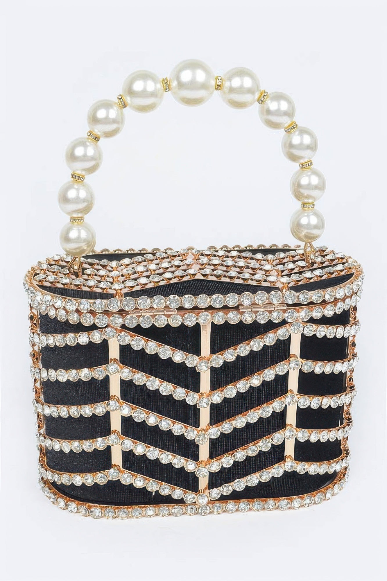Rhinestone Metal Frame Clutch OyeraCharisma