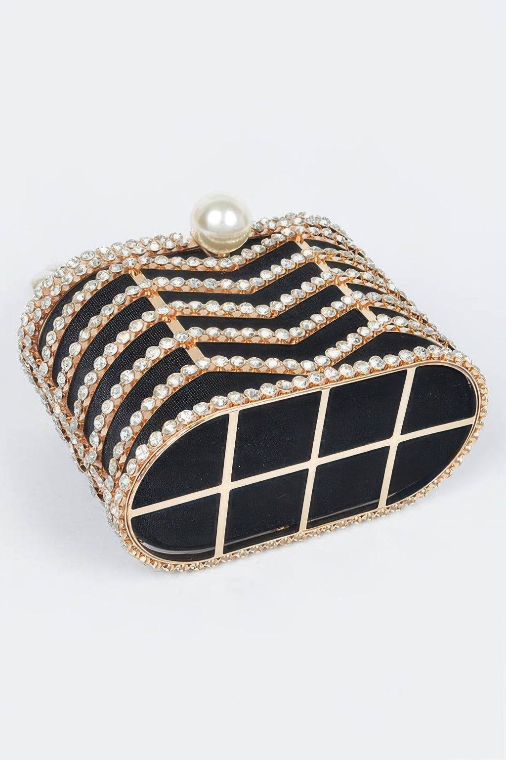 Rhinestone Metal Frame Clutch OyeraCharisma