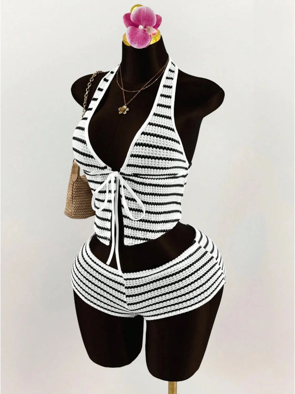 Women-s-set-summer-casual-sexy-color-blocked-hanging-neck-sleeveless-tied-top-color-blocked-elastic.jpeg