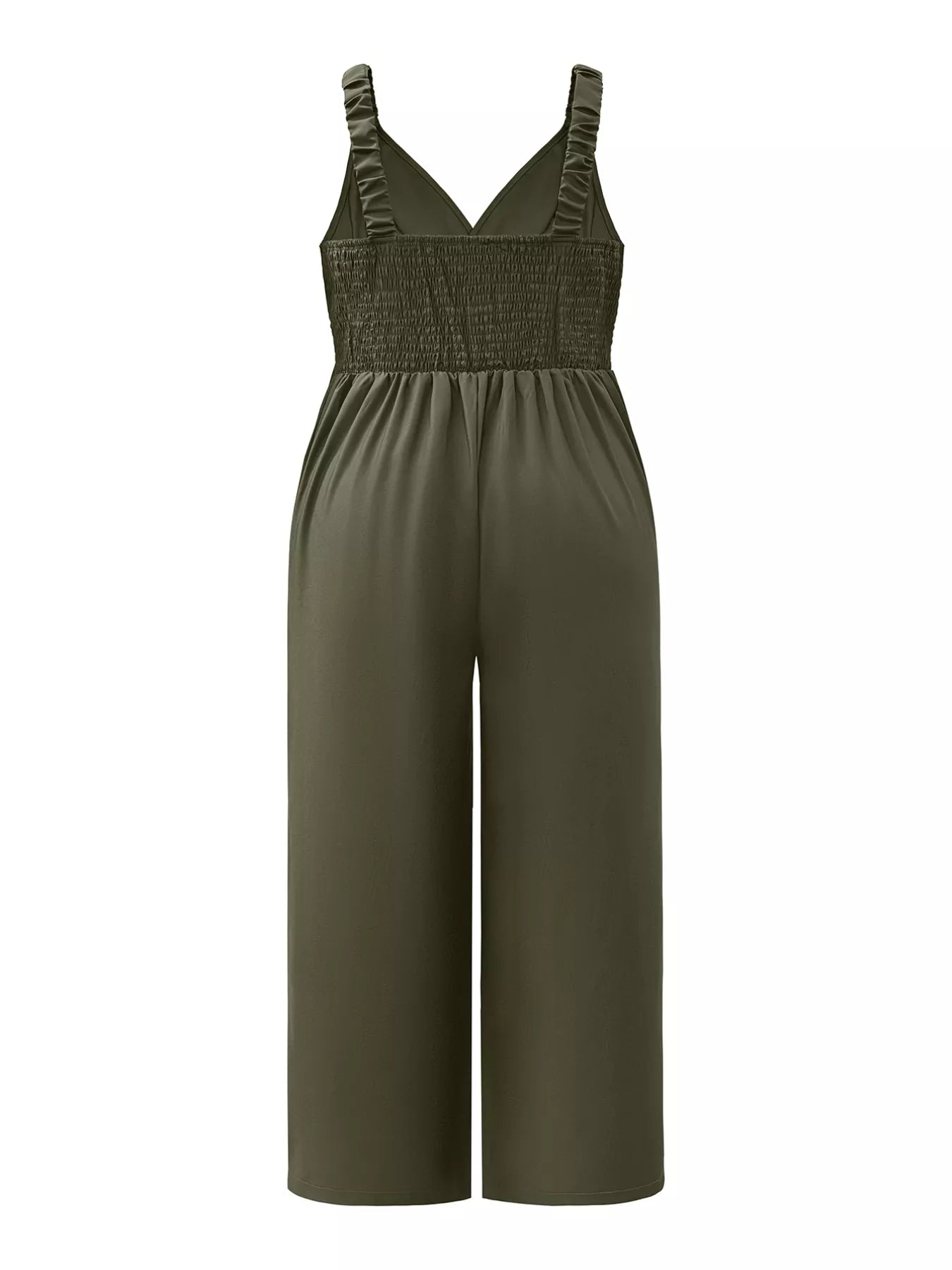 Plus Size Smocked Wide Leg Jumpsuit Simply Love