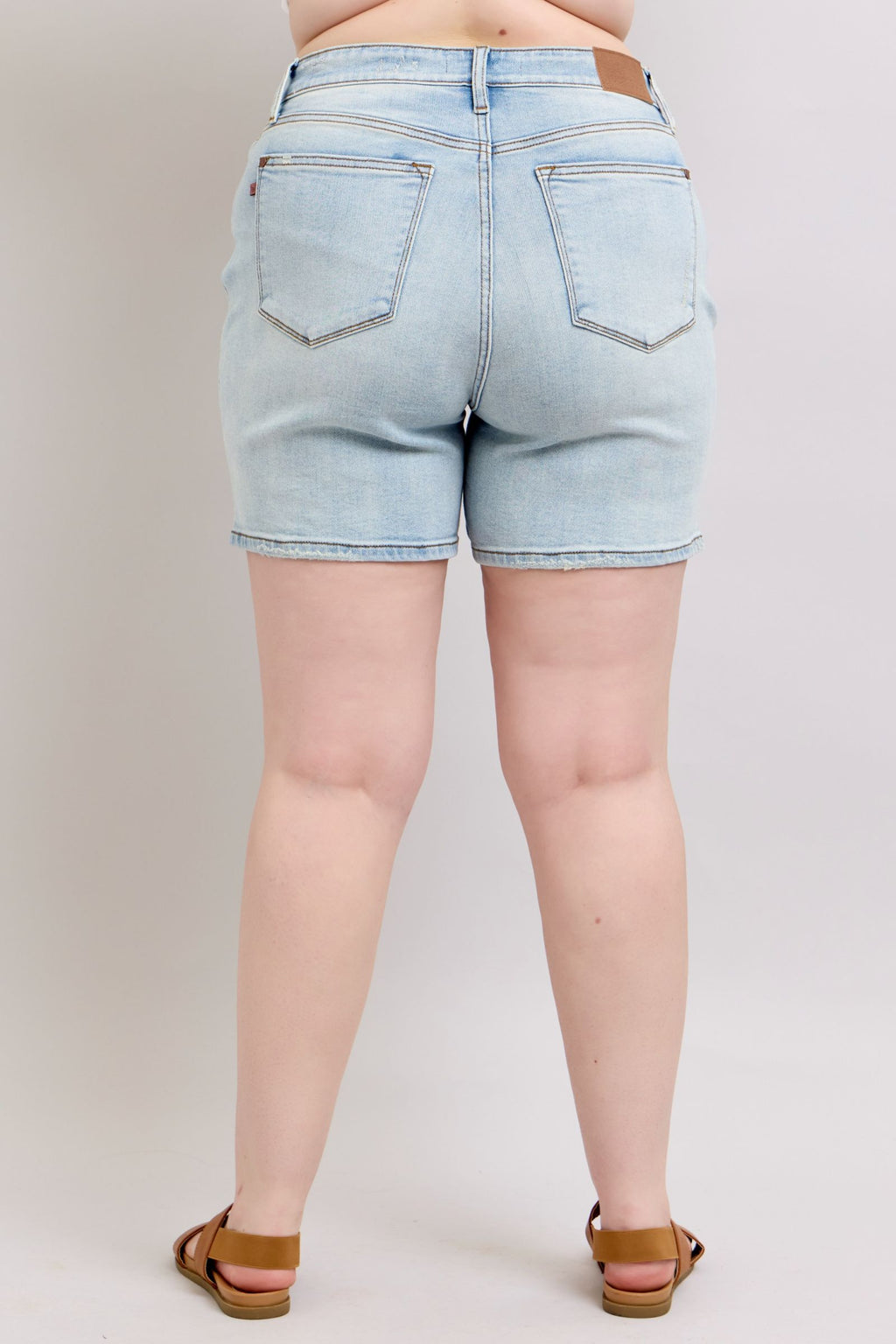 Judy Blue Plus Size Denim Shorts With Pockets 2 Button Closure Durable Comfort For Women Coco’s Tee Boutique