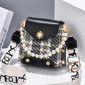 Fashion Women'S Crossbody Bag Girl'S Cute Princess Wallet Classic Shoulder Bag Summer Pearl Chain Phone Bag MANDOTOS
