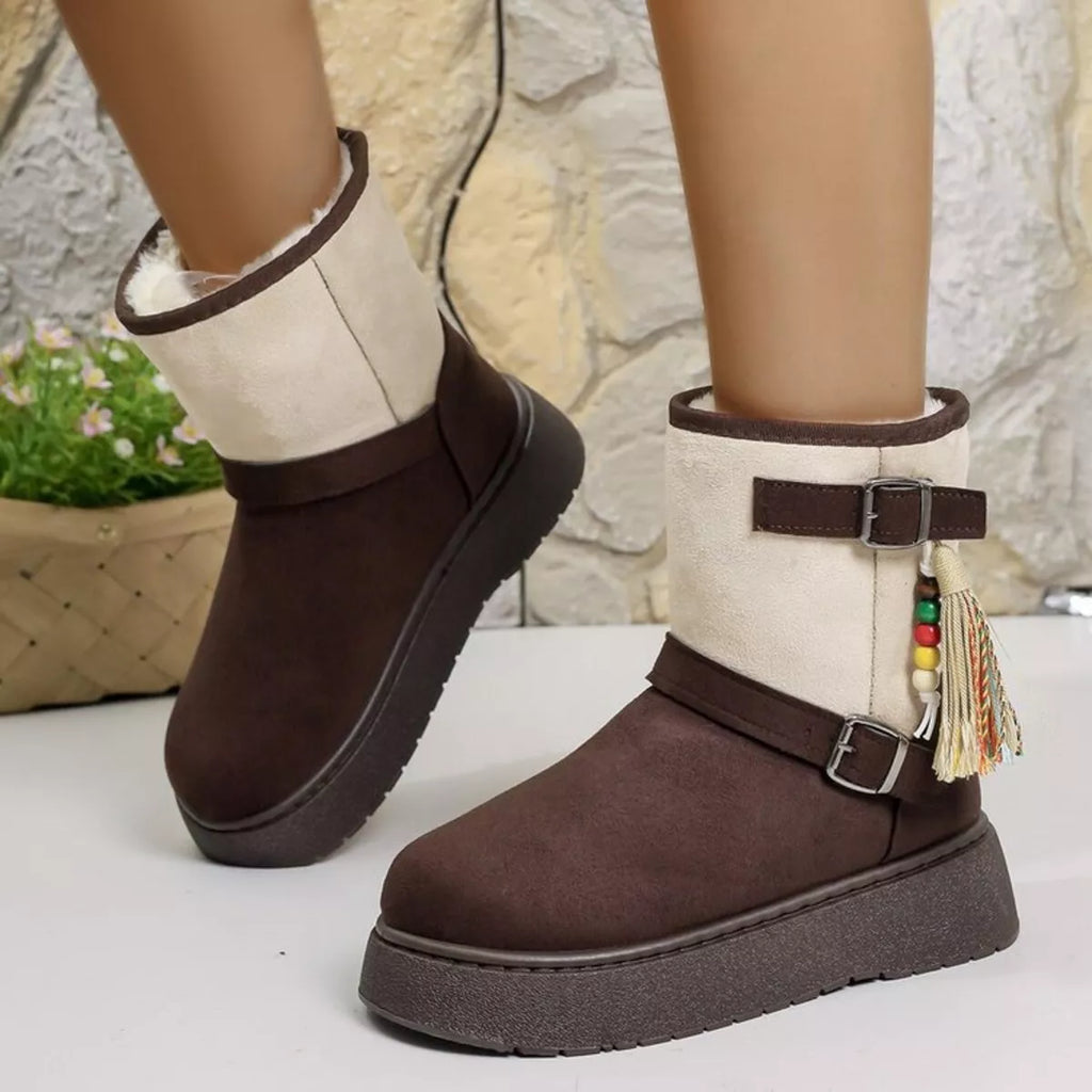 Bohemian Style Ankle Boots with Tassel Decor Simply Love