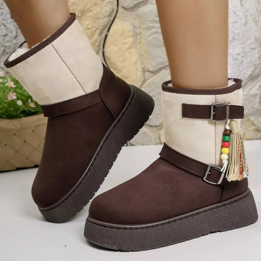 Bohemian Style Ankle Boots with Tassel Decor Simply Love