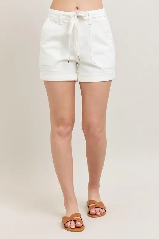 Judy Blue Full Size High Waist Cuff Denim Shorts Plus Size Selvanelle