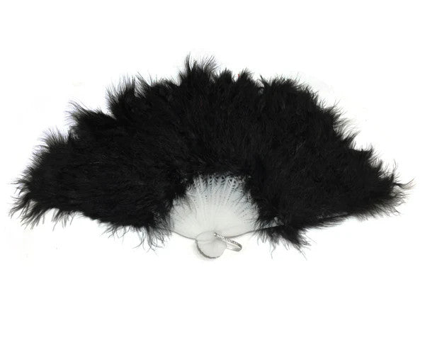 Marabou Feather Fans in 3 Colors Festival Drip