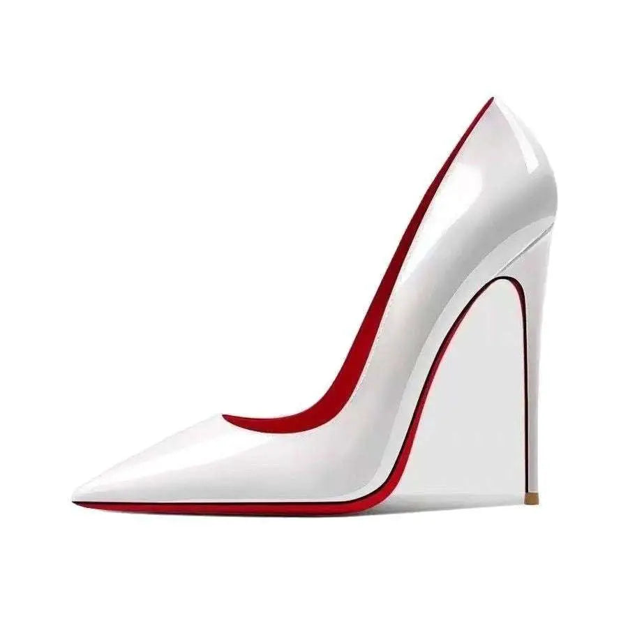 Black Patent Stiletto Pointed Toe High Heels Royalessencelux