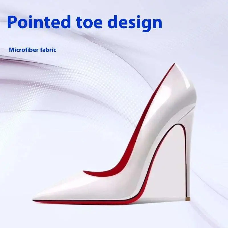 Black Patent Stiletto Pointed Toe High Heels Royalessencelux
