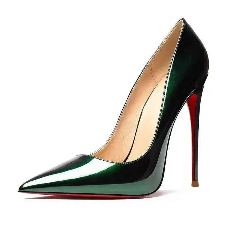 Black Patent Stiletto Pointed Toe High Heels Royalessencelux