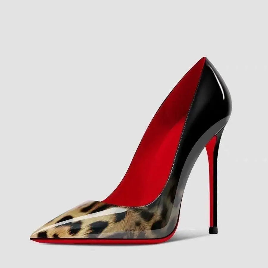 Black Patent Stiletto Pointed Toe High Heels Royalessencelux