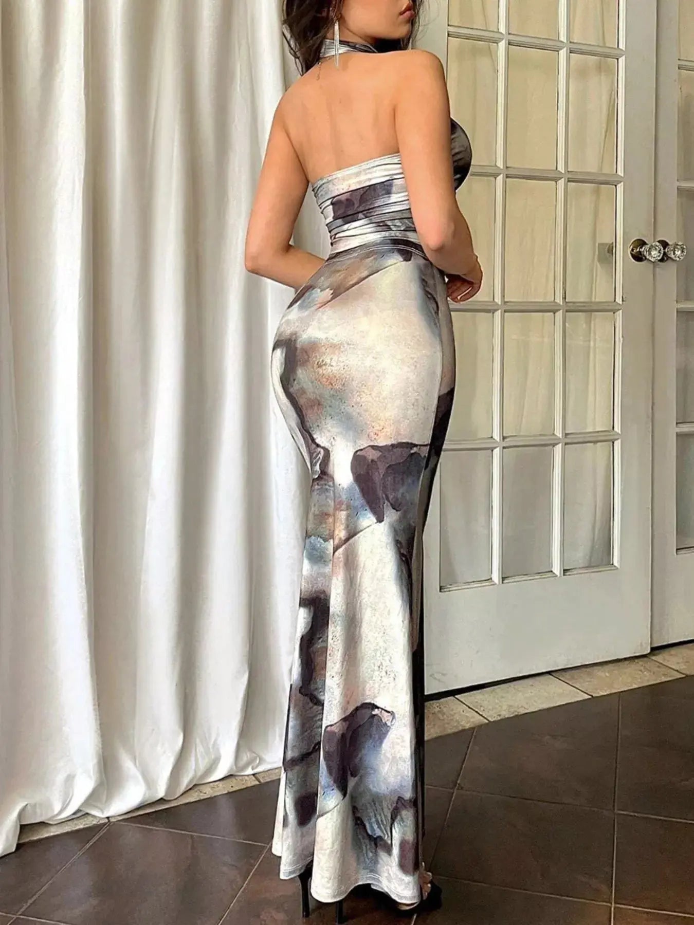 Tie-Dye Halter Top and Mermaid Skirt Set New Era Fashion LLc