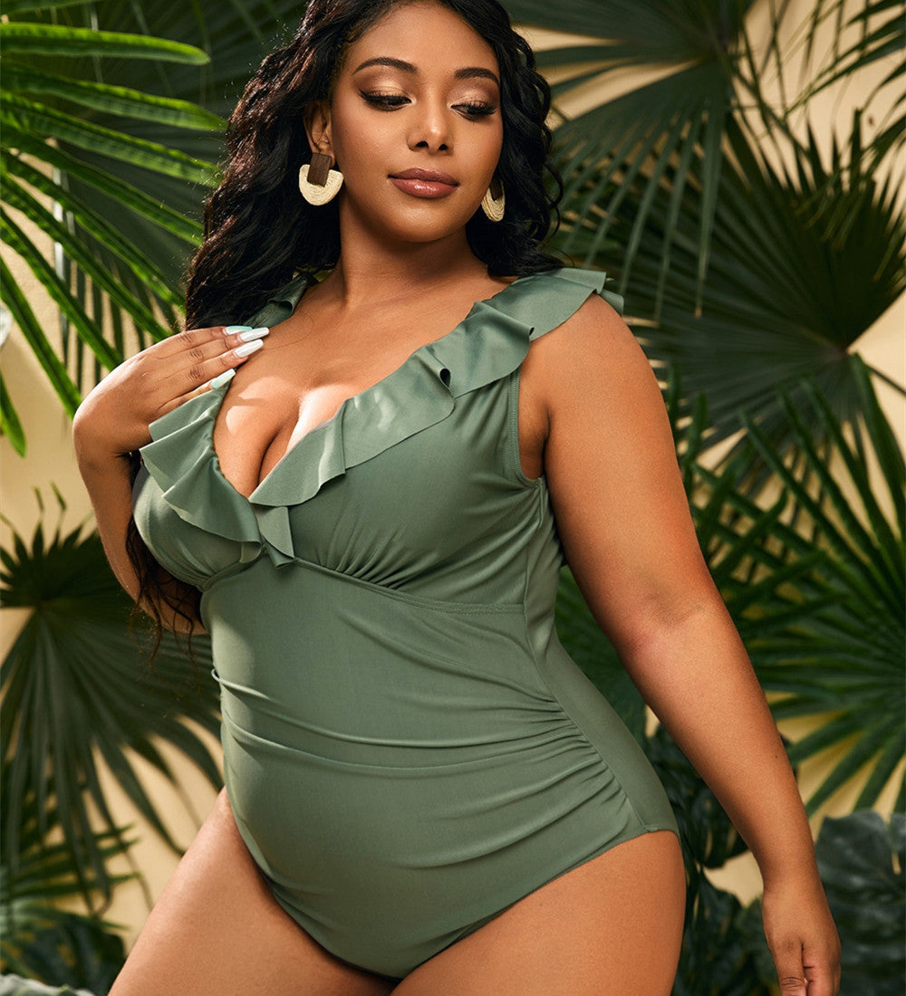 New Plus Size Conservative Women's Beach Swimsuit FLIPSTYLEZLLC