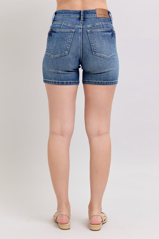 Judy Blue Full Size High Waist Denim Shorts Plus Size Coco’s Tee Boutique