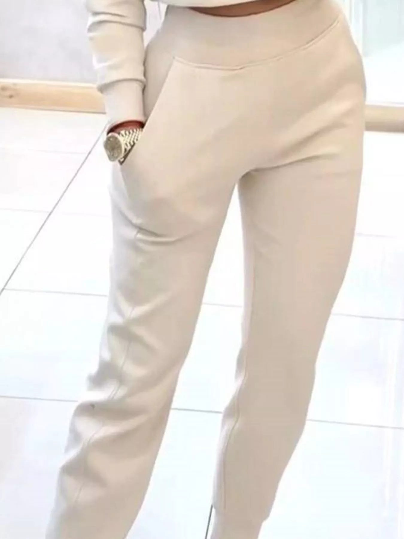 Casual Chic Cropped Sweatshirt and Jogger Set Simply Love
