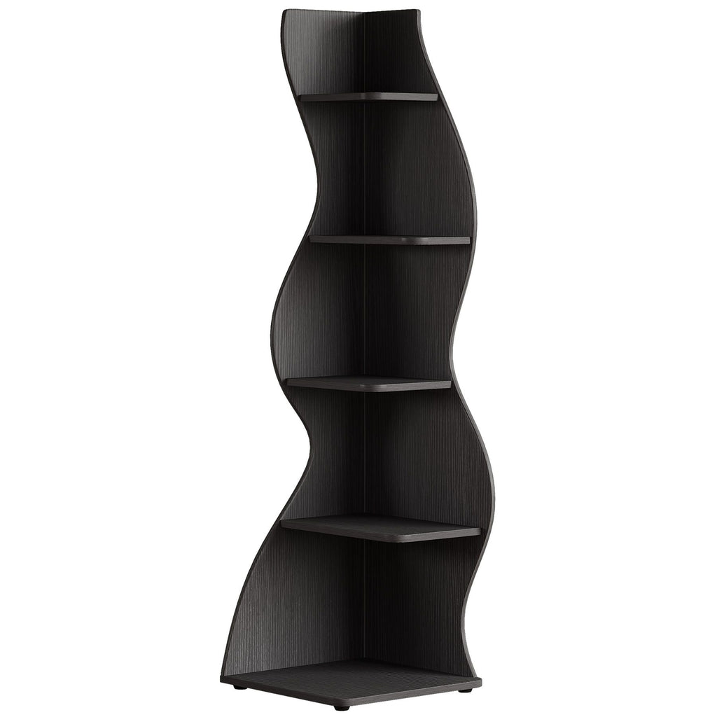 Modern Wall Corner Bookshelf Bookcase Berry Charmz