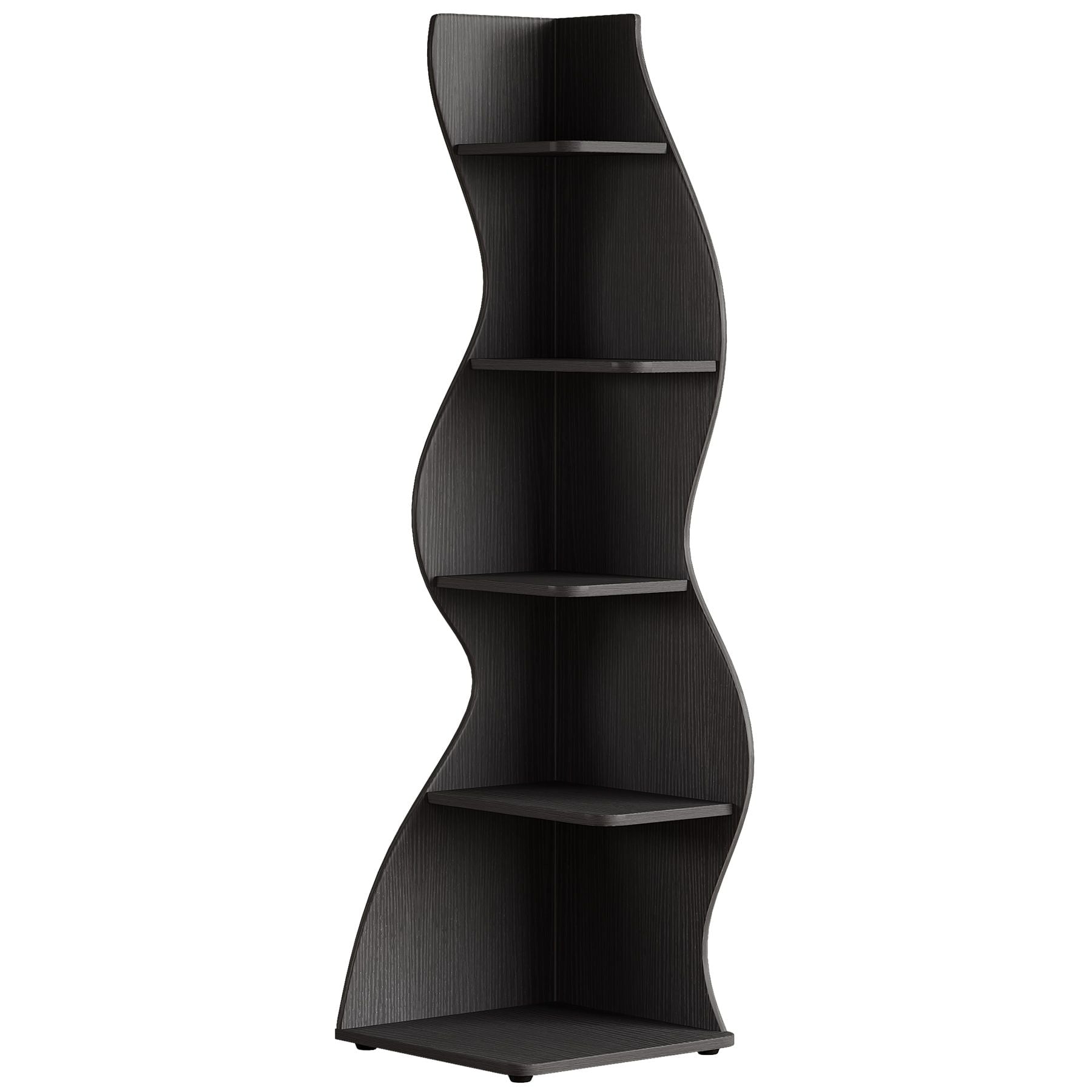 Modern Wall Corner Bookshelf Bookcase Berry Charmz