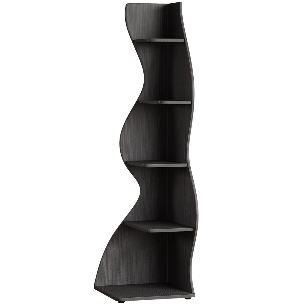 Modern Wall Corner Bookshelf Bookcase Berry Charmz