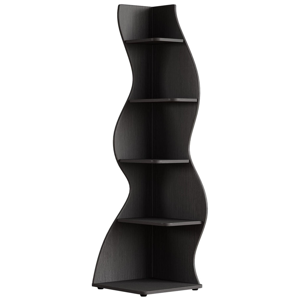 Modern Wall Corner Bookshelf Bookcase Berry Charmz