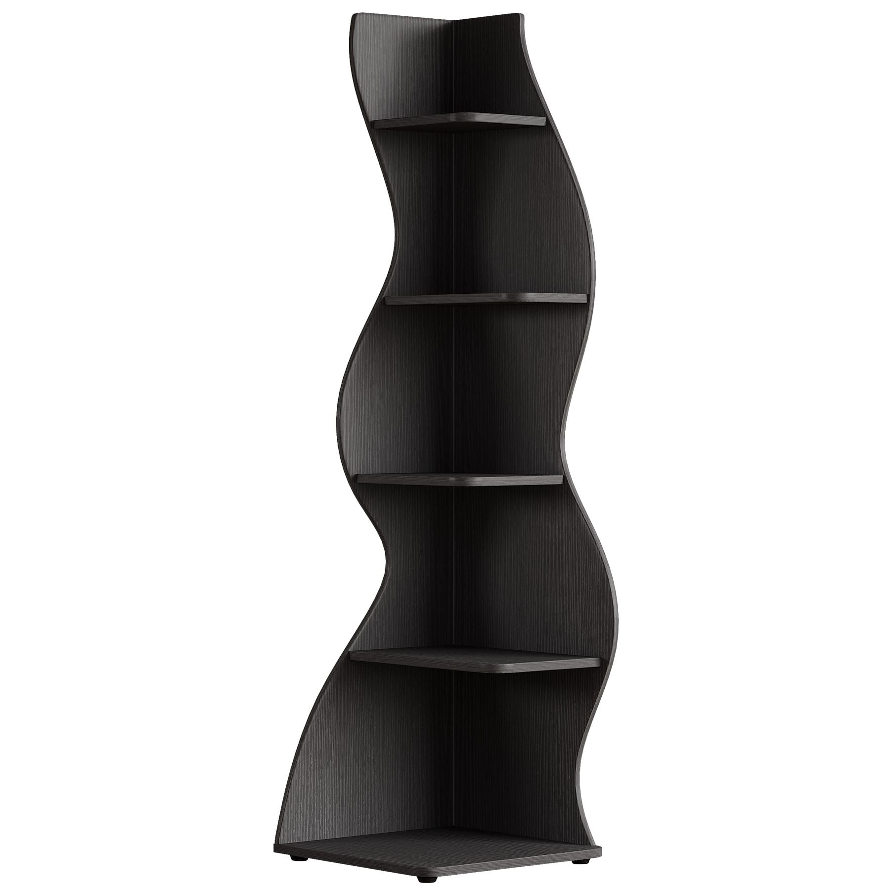Modern Wall Corner Bookshelf Bookcase Berry Charmz