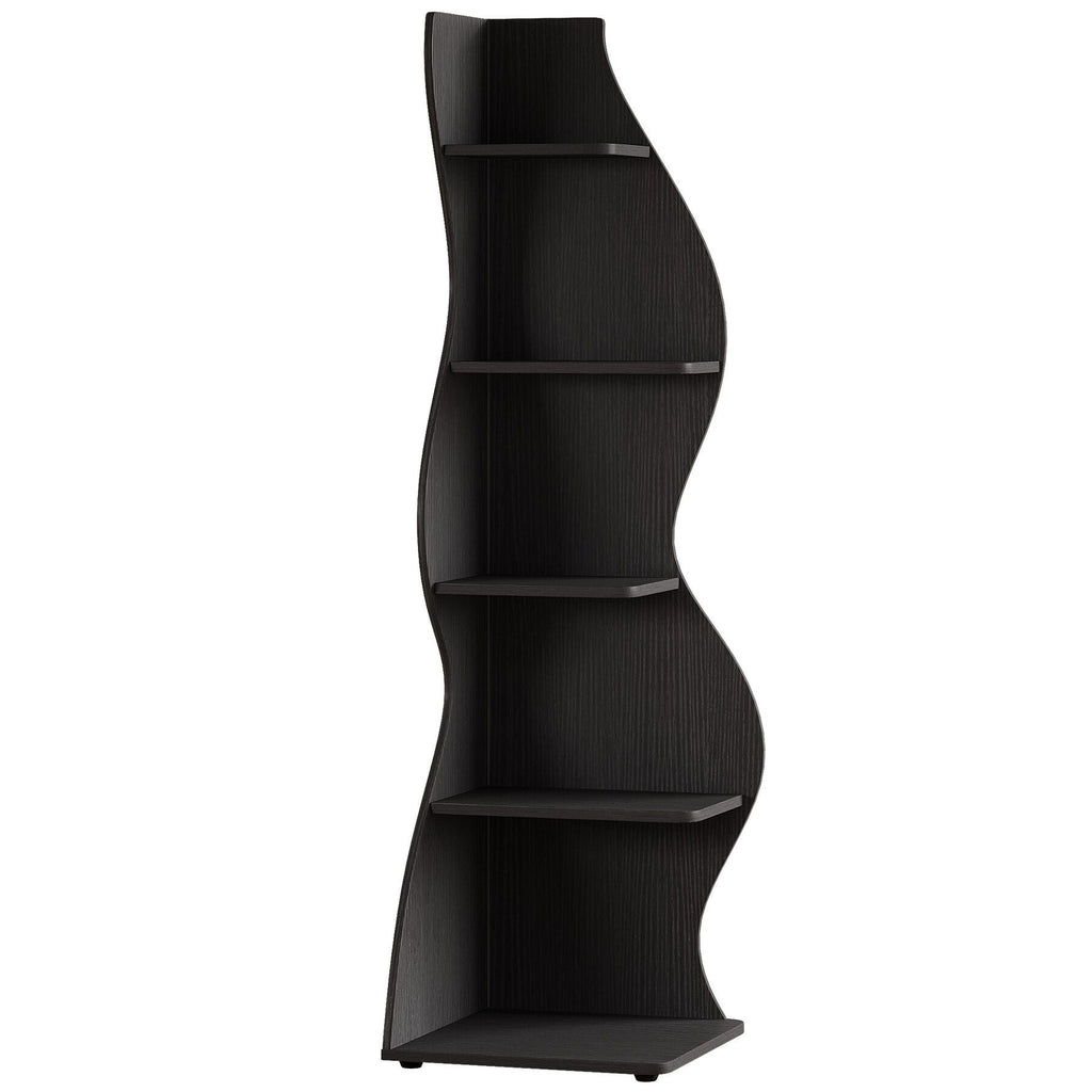 Modern Wall Corner Bookshelf Bookcase Berry Charmz
