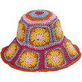 Women's Straw Sun Hat Floral Woven Bucket Hat Fishing Hat Beach Hat Hand Woven Foldable Cap Berry Charmz