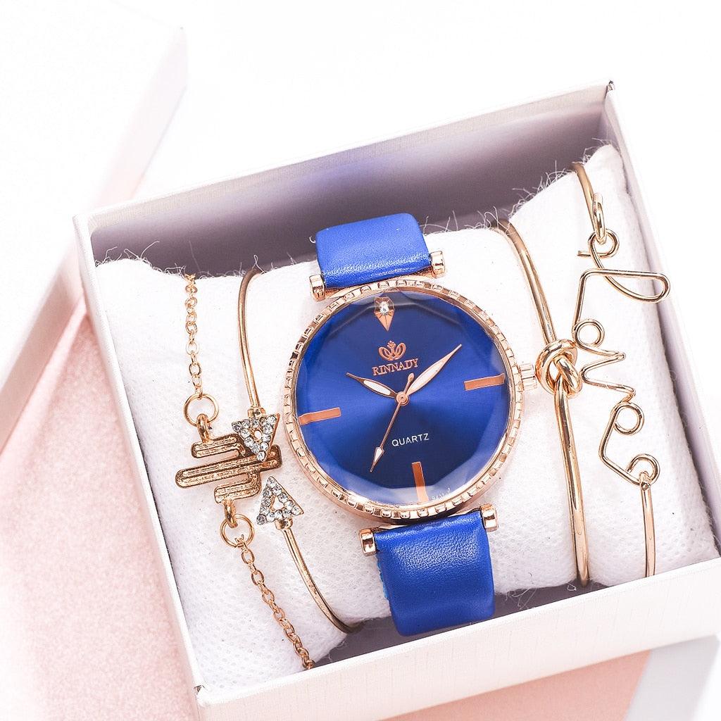 Elegant Style Fashion Womens Watch Luxury Leather Band Analog Quartz Wrist Watch Women Dress Leather Band Thin Minimalist Casual Simple Dress Analog Quartz Wristwatch Stevvex