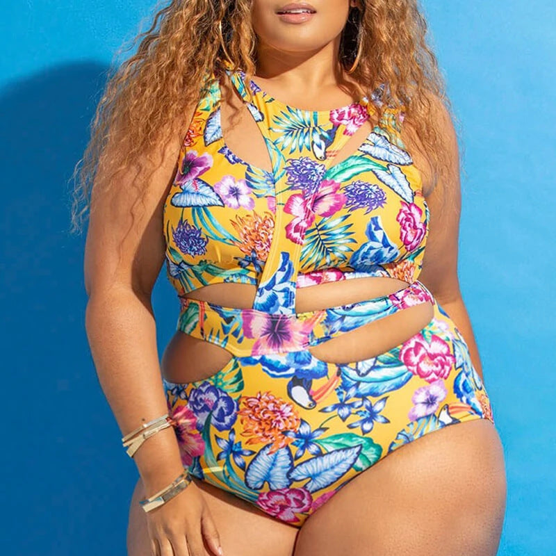 Ethnic Print Plus Size Swimsuit Bikini FLIPSTYLEZLLC