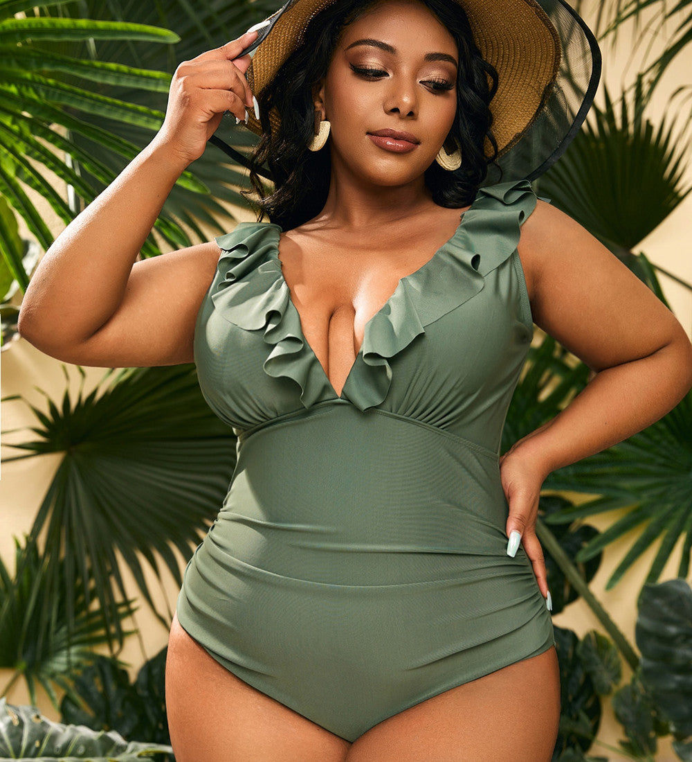 New Plus Size Conservative Women's Beach Swimsuit FLIPSTYLEZLLC