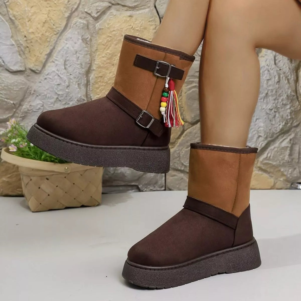Bohemian Style Ankle Boots with Tassel Decor Simply Love