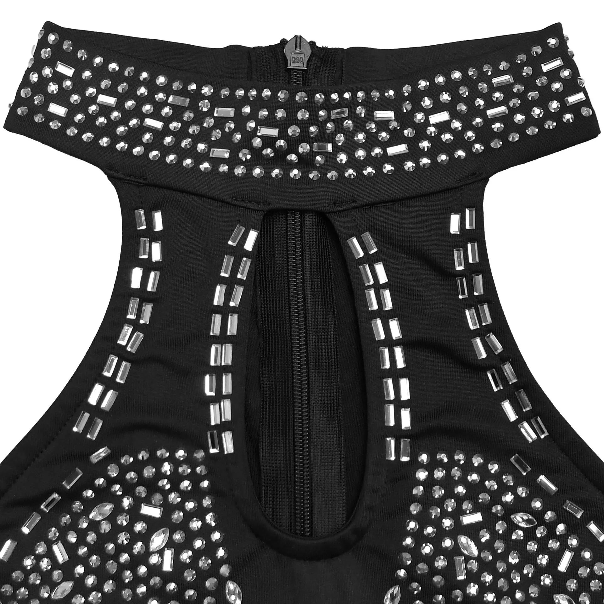 Sparkling Rhinestone Cutout Jumpsuit Shopimist