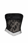 Beaded Mesh Bandeau Top – Going Out Top Blaire Shops