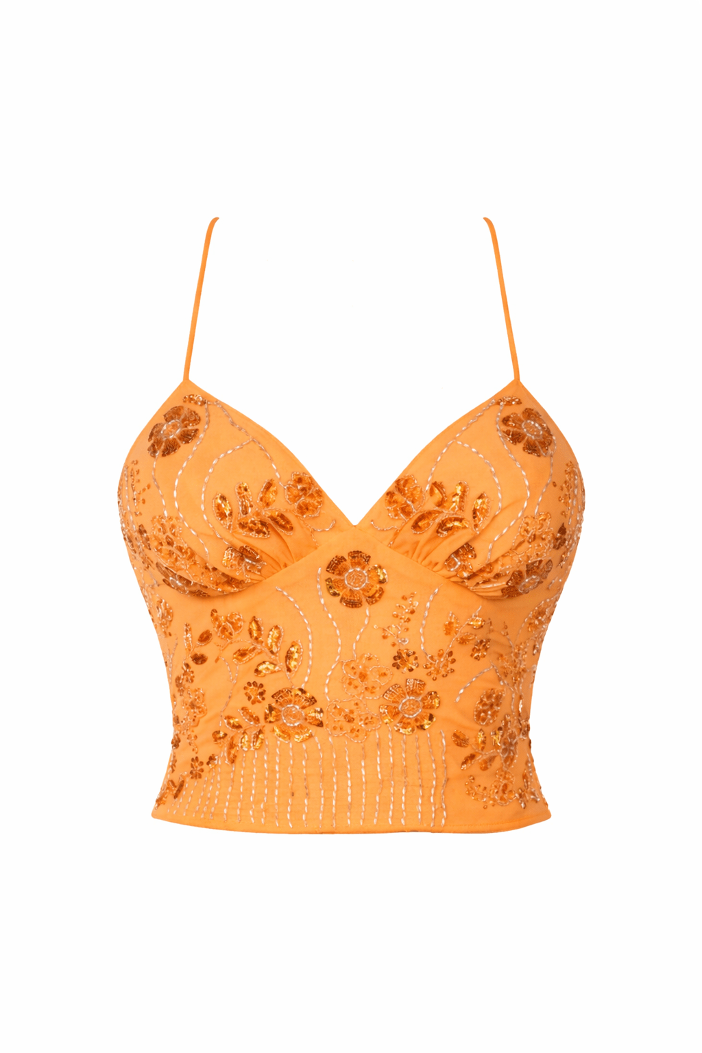 Floral Beaded Open Back Cami Top – Vintage Style Going Out & Festival Top Blaire Shops