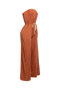 Curvy Mineral Washed Strapless Wide Leg Jumpsuit The House of Stylez