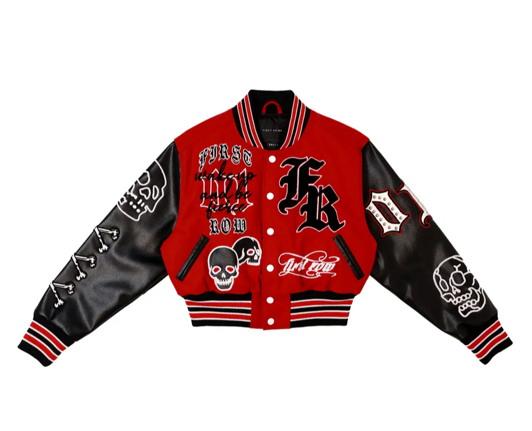 Wake Up and Be Fierce Varsity Jacket {Vegan Leather Sleeves} The House of Stylez