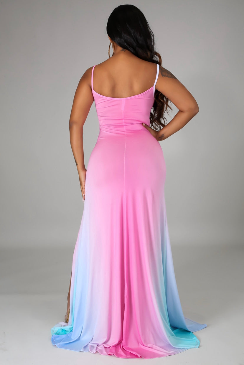 Gradient Side Slit Maxi Dress S&E Retail Expo