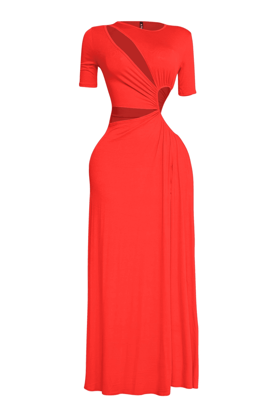 Short Sleeve Cutout Maxi Dress The House of Stylez
