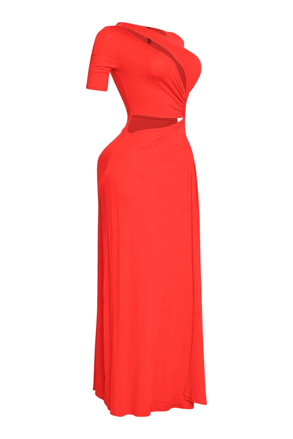 Short Sleeve Cutout Maxi Dress The House of Stylez