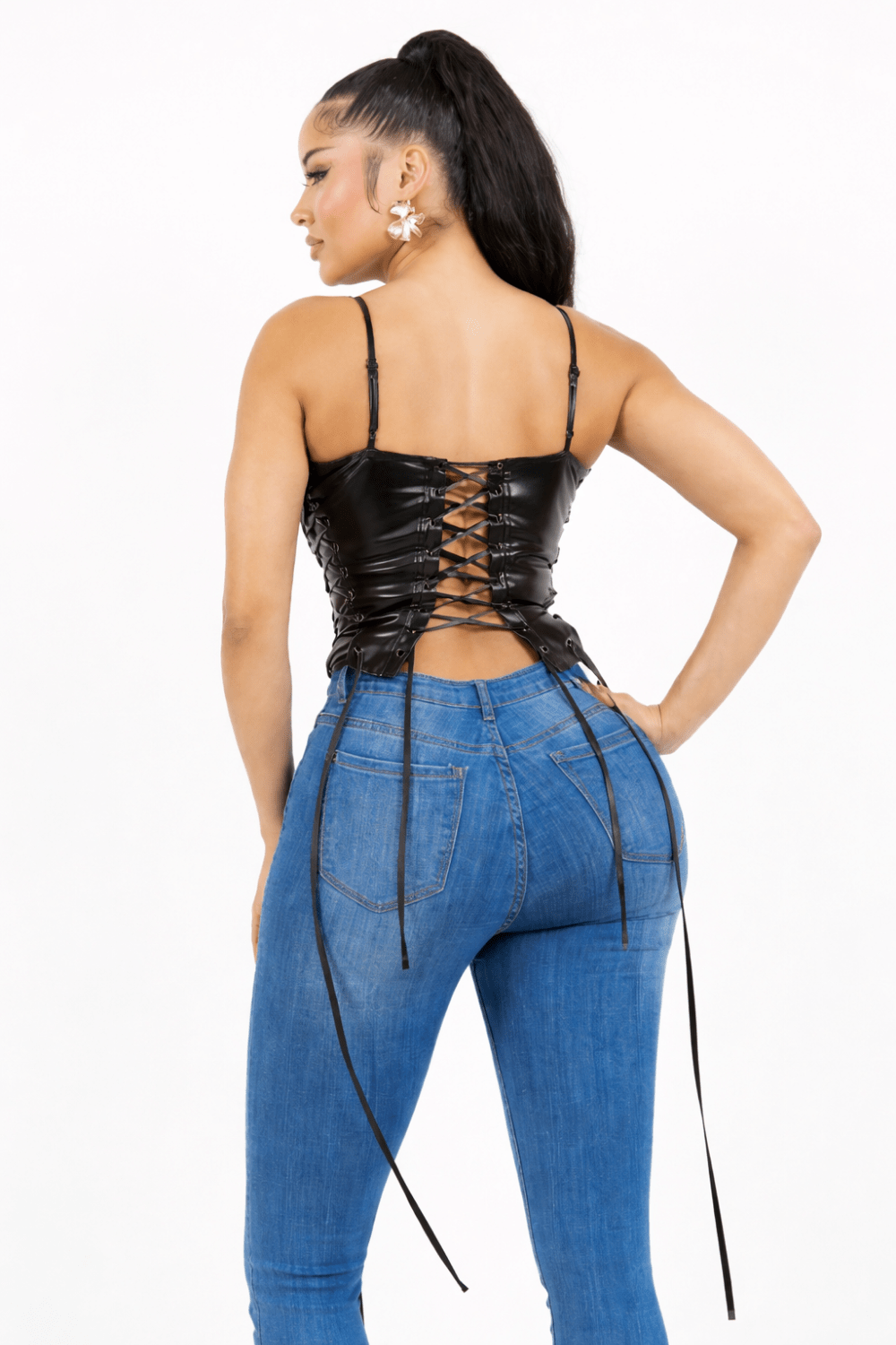 Faux Leather Corset Top – Night Out Top Blaire Shops