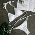 Jeweled Bikini Crochet Jewelry Bikini Set two pieces Swimsuit Crystal Femstylo