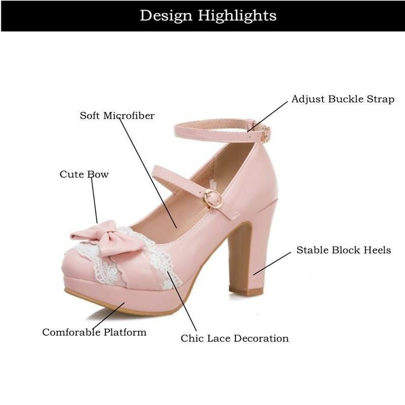Sweet Lolita High Heel Shoes Kore Kawaii