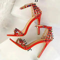 2021 Women 11cm High Heels Rivets Studded Sandals Lady Sandles Femstylo