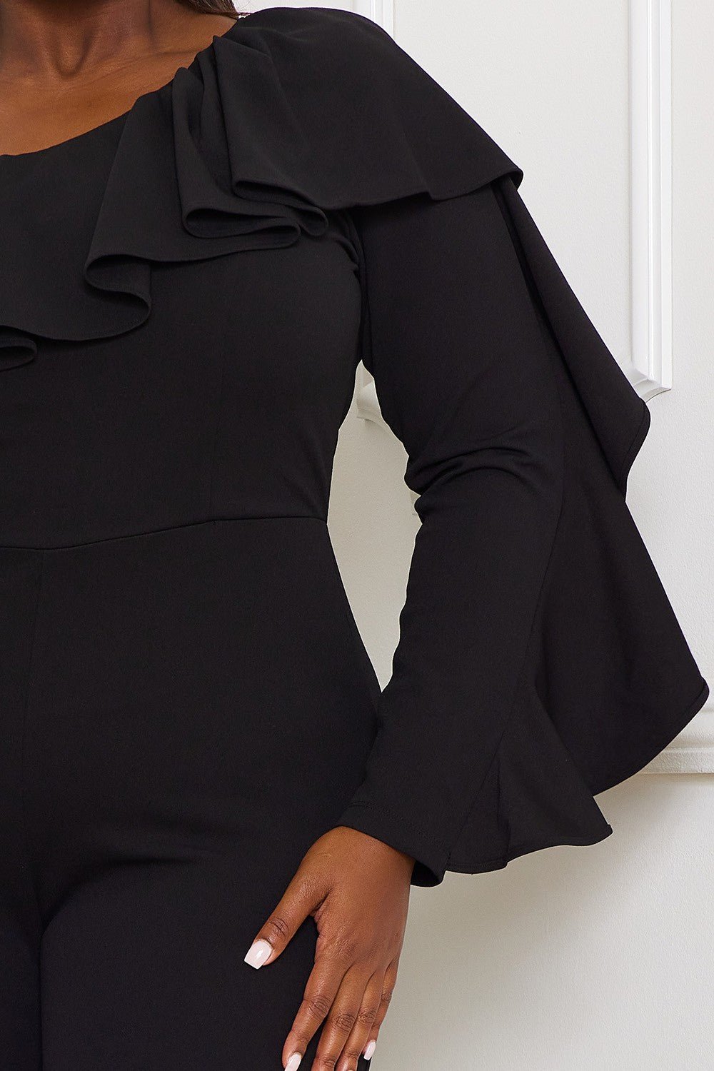 Reign Ruffle One Shoulder Plus Size Jumpsuit Blaire Shops