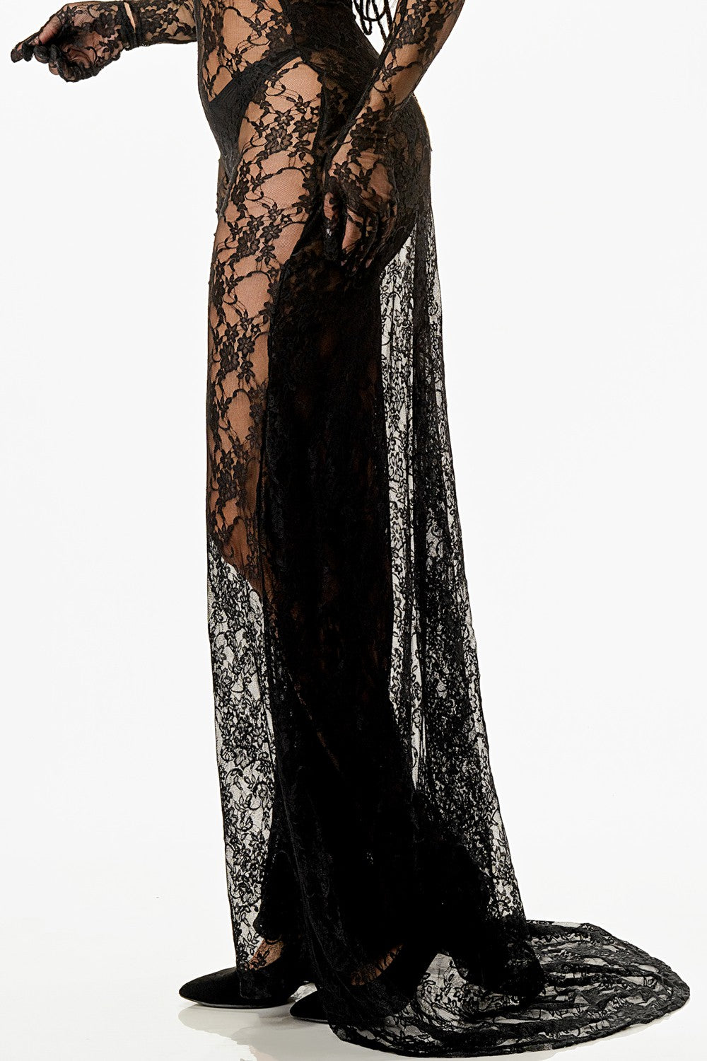Sexy Lace Part Jumpsuit Maxi Dress S&E Retail Expo