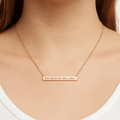 “She Believed She Could” Horizontal Metal Bar Pendant Gold Dipped Necklace Blaire Shops