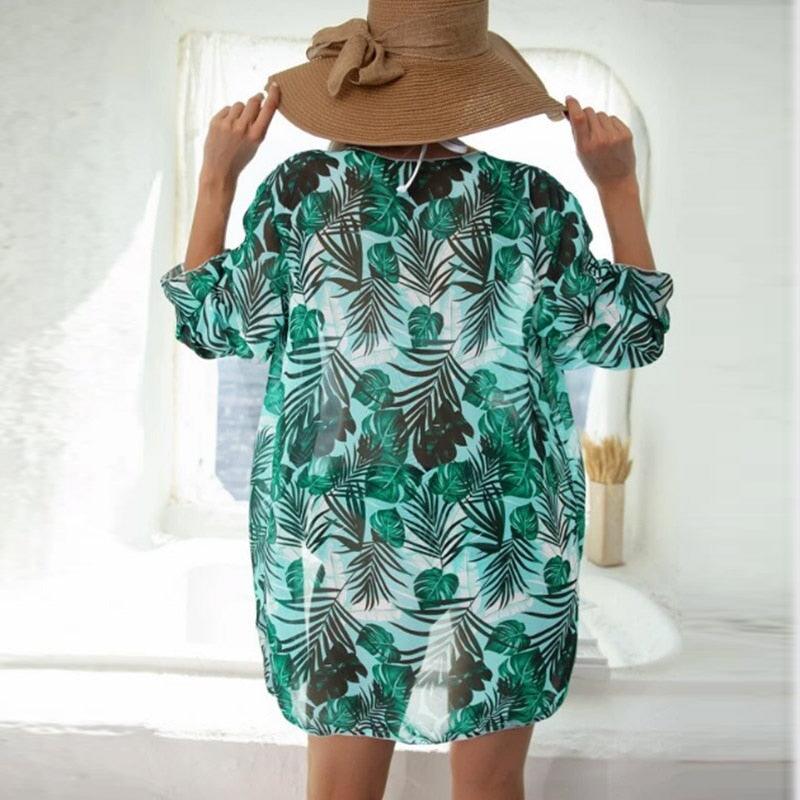 Summer Floral Print Bikini Swimsuit Women 3 Piece High-Waist Bikini Set Swimwear Female Push-Up Bathing Suit Tropical High Waist Wrap Swimsuit With Beach Cover Ups Soft And Breathable Summer Bikini Stevvex