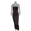 summer women's sexy sleeveless chest wrapped Long Beach Dress nowadaysfashion
